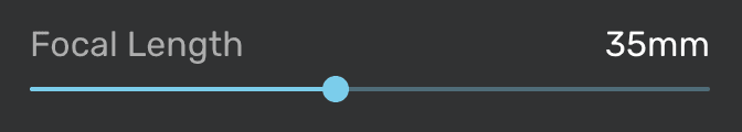 Focal length slider